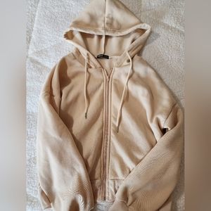 Cropped zip up sweater